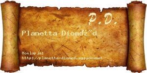 Planetta Dioméd névjegykártya